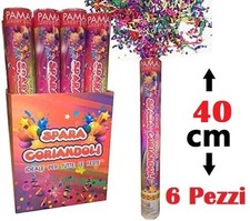 x Set 6 Tubo Spara Coriandoli