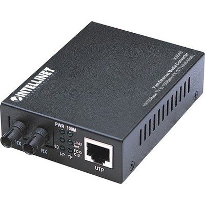 Intellinet Network Solutions Fast Ethernet RJ45 to ST, Multi-Mode, 1.24 miles (2