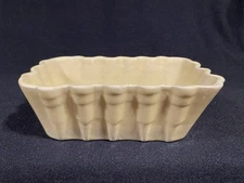 Vintage Light Yellow Rectangular Pottery Planter USA-14