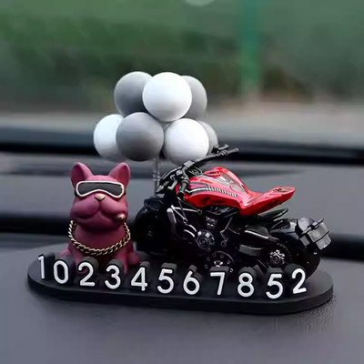 Temporary parking number plate for cars interior car ornaments