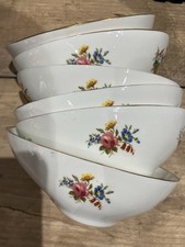 Vintage Royal Crown Staffordshire Chelsea Bird ( Myott) Bone China Dessert Bowls