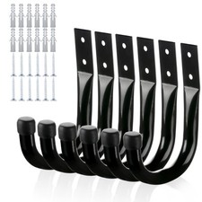 6Pack Heavy Duty Garage J Hooks for Extension Cord Tool Cable Utility Wall Hooks