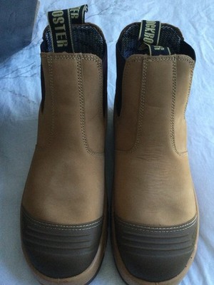 ROCKROOSTER Wide Men's Slip On Boots, 6'' Steel Toe Chelsea Work Boots New In Box