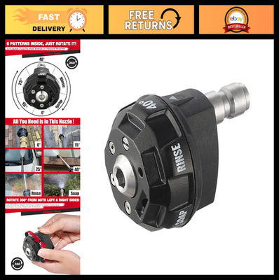 #ad 6 in 1 Pressure Washer Nozzle Tips Adjustable Multi Degree Quick Connect 4500 $37.99