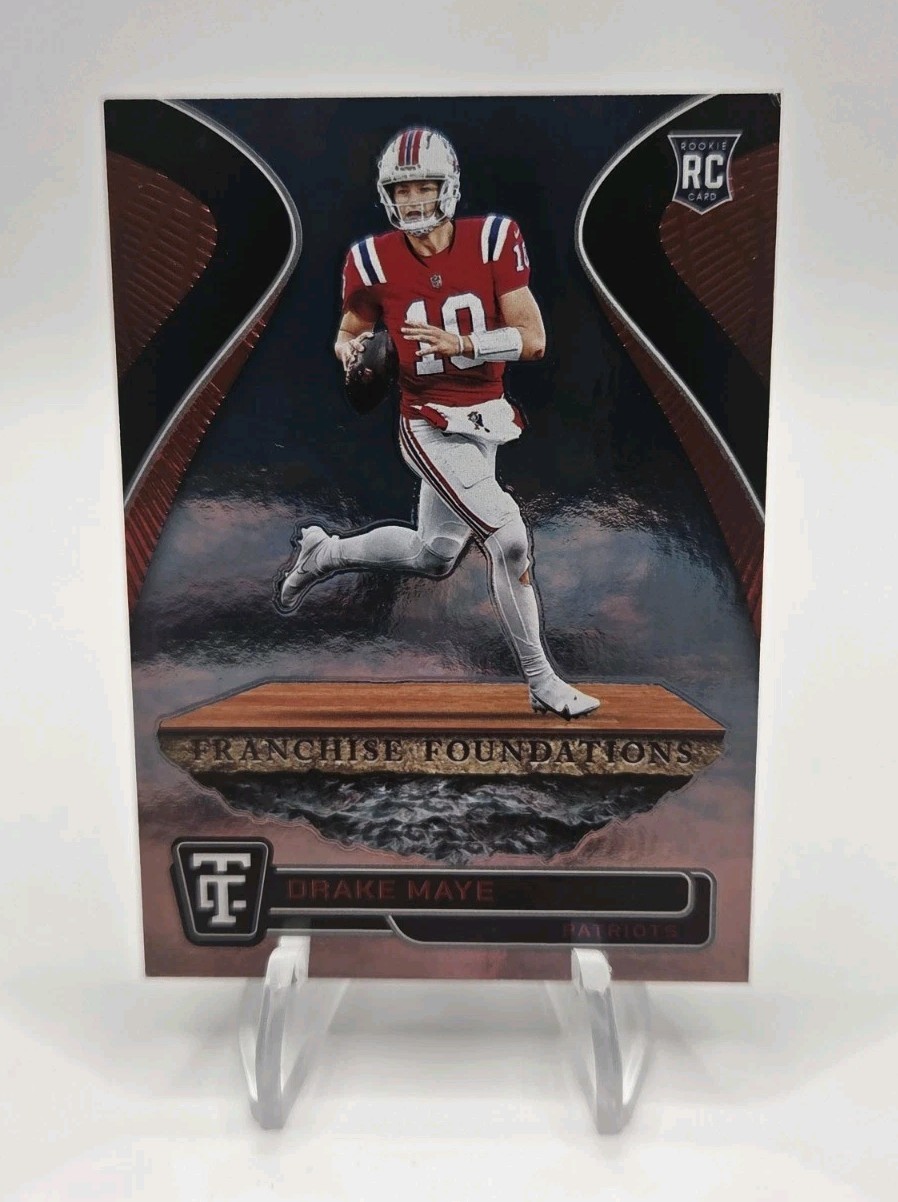 Drake Maye Panini Totally Certified Franchise Foundations #16 Mirror Red