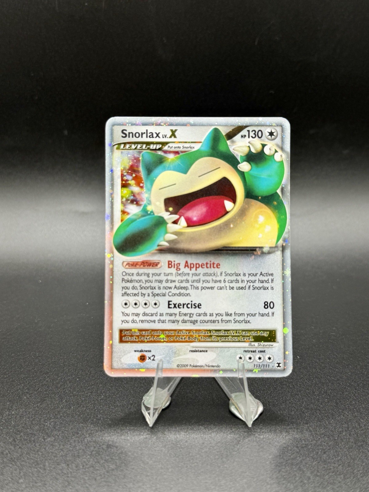 Pokémon TCG Snorlax LV.X Rising Rivals Holo Ultra Rare 111/111 130 HP
