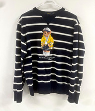 Polo Ralph Lauren Polo Bear Striped Crewneck Knit Pullover Sweater Men's M
