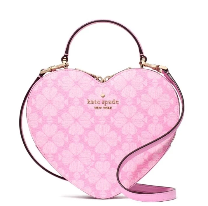 Borsa a tracolla Kate Spade KK155 Flower Love Shack cuore rosa parigina