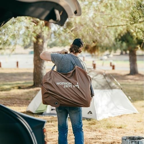 LOSTHORIZON Air & Foam Camping Mattress, Self-Inflating Sleeping Pad, 4.5" FULL