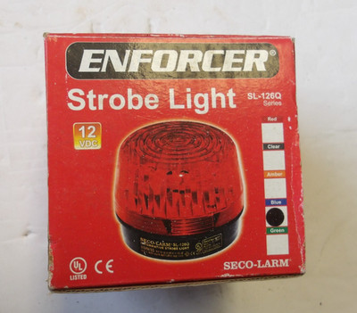 ENFORCER STROBE LIGHT BLUE 12VDC SL-126Q SERIES SECO-LARM BRAND NEW