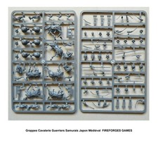 FIREFORGE GAMES Grappe Cavalerie Guerriers Samurais Figurines 28mm plastique