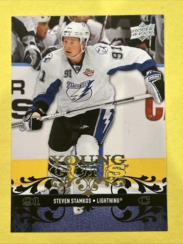 2008 UPPER DECK #245 STEVEN STAMKOS YOUNG GUNS RC ROOKIE PSA 9