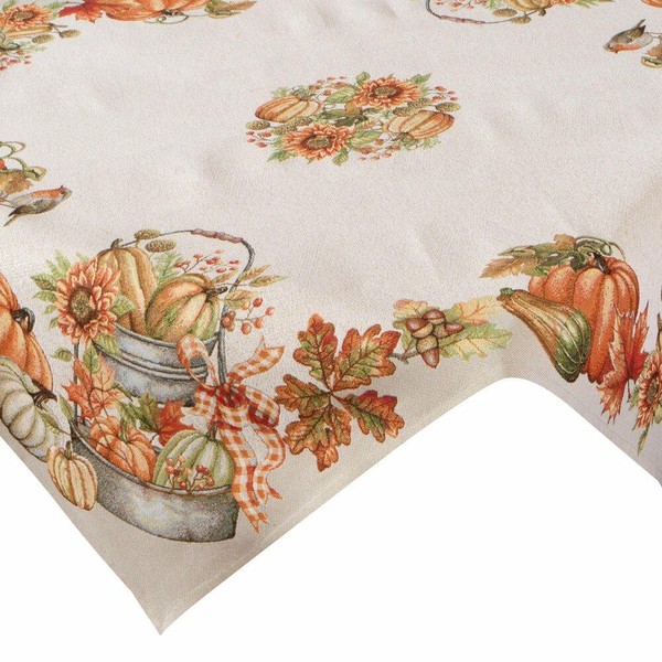 Tischtuch Tischunterlage Tischdecke Retro Herbstmotiv Deko Mehrfarbig 100X100 Cm-image