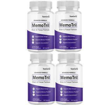 MemoTril Brain Energy Support, (4 Pack) Official Memory Function Supplement