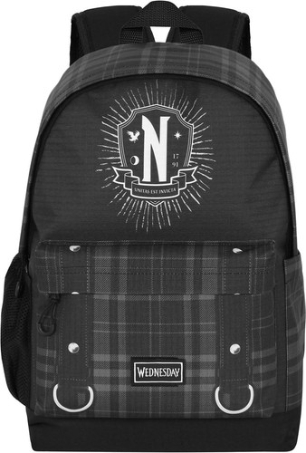 Zaino Urbano Mercoledì Chains HS PLUS - Nero, 23L, Impermeabile Con Tasca Imbottita Per PC - 6
