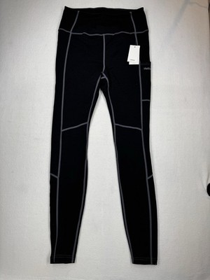 Halfdays Women s Hallie Merino Wool BaseLayer Leggings Black NWT Large $130 MSRP