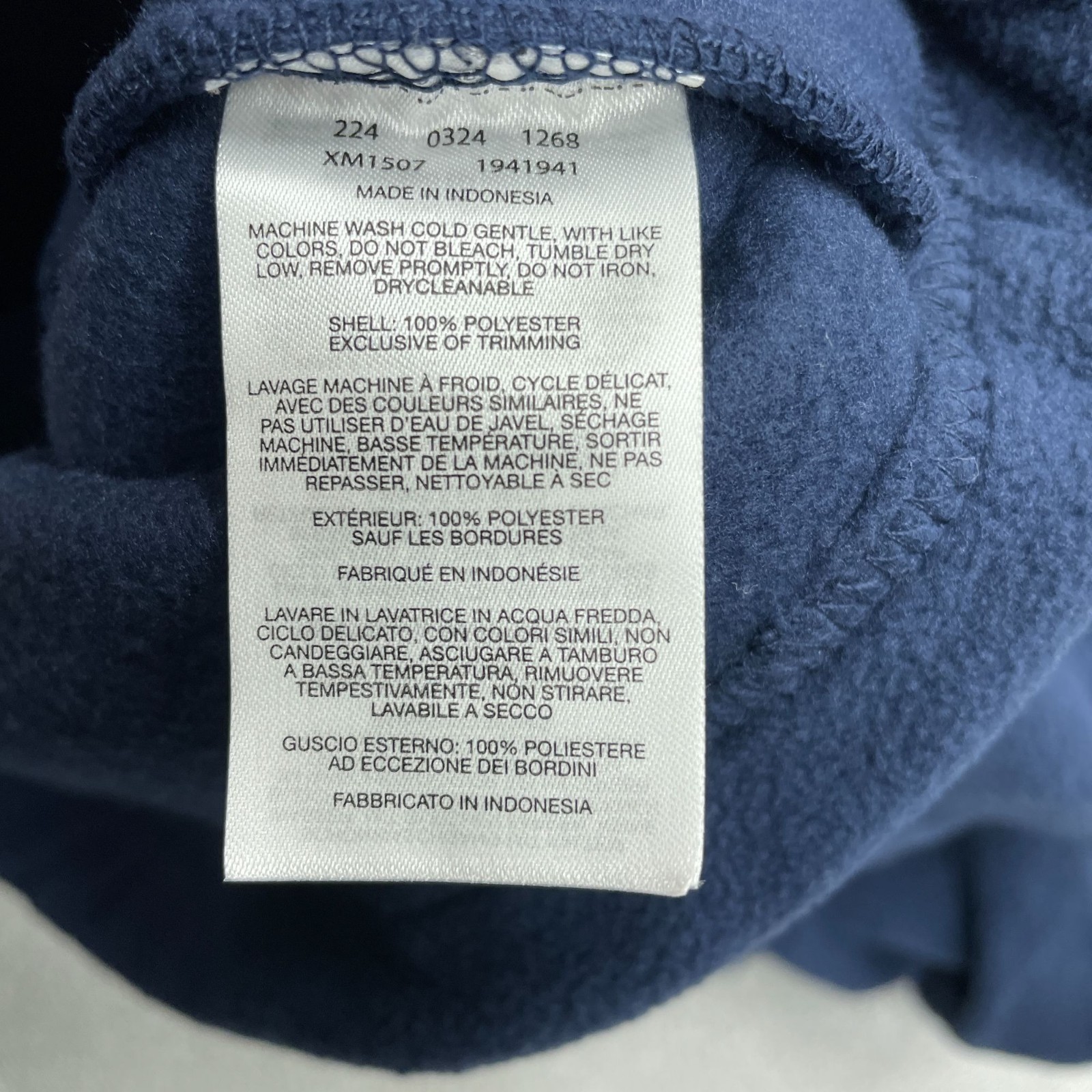 Columbia Men's Full Zip Fleece Jacket Collegiate Navy Regular Fit Size S M0332 thumbnail 6