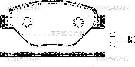 Triscan Bremsbelagsatz, Scheibenbremse 8110 25019 FüR Renault-image