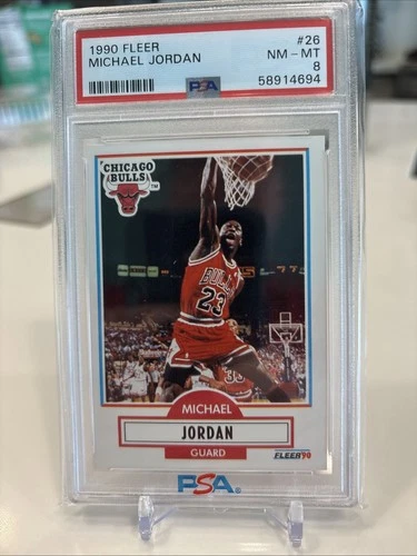1990 Fleer Michael Jordan PSA 8 Bulls #26