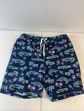 Chubbies Swim Shorts Boys 14/16 Blue neon alligators Print Mesh Trunks Youth LG