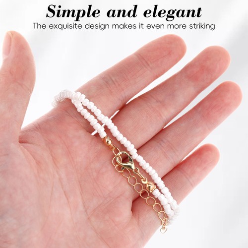 Collares lindos de cuentas coloridos para mujer con cuentas pequeñas - Imagen 3 de 12