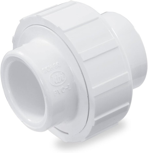 WU-1000-S PVC Union, Pipe Connection, EPDM O-ring, For Schedule 40 Pipe, Slip...