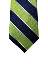 CLASS CLUB Gold Label Silk Tie Navy Olive Blue Stripe Young Men's Boys Necktie