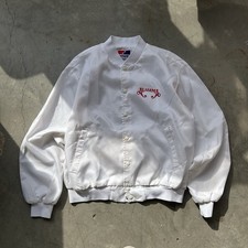 White And Red Vintage Alabama Varsity Jacket Size XL Made In USA