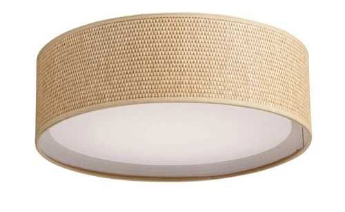 Maxim 10230 Prime 16"W LED Flush Mount Drum Ceiling Fixture - Grass Cloth - Picture 1 of 12