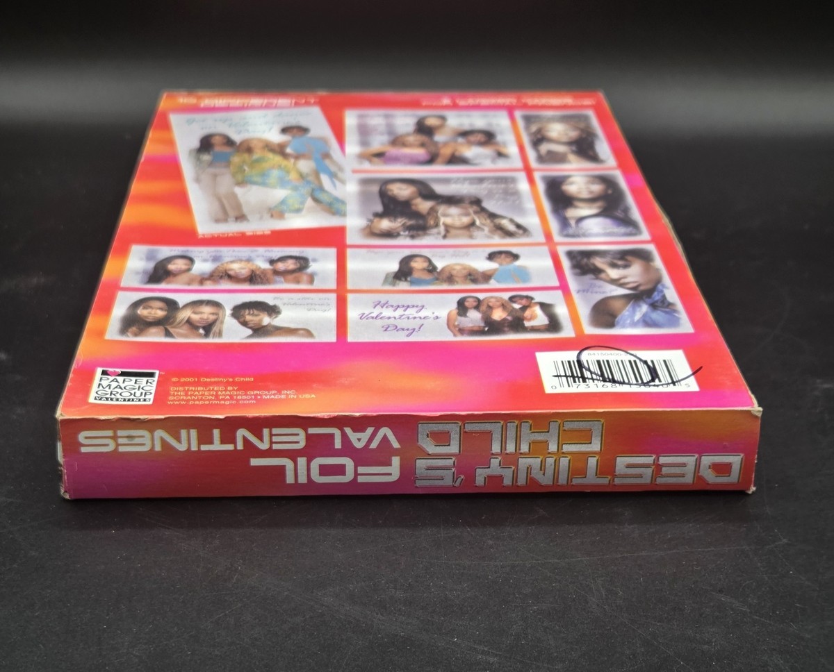 Official DESTINY'S CHILD 30 Foil Valentines Day Cards 2001