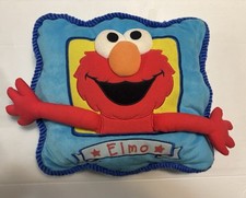 Vintage Sesame Street 3D Elmo Hug Me Pillow 18 x 12 EC Rare Hard To Find Item