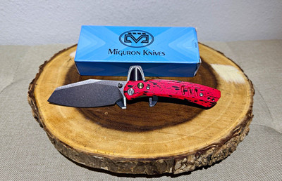 Miguron Knives Pagos II MGR607SRD SS Sheepsfoot Plain Manual Liner Clip