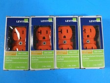 Lot of 4 New Leviton 20A 1125V Isolated Ground Outlet 5362