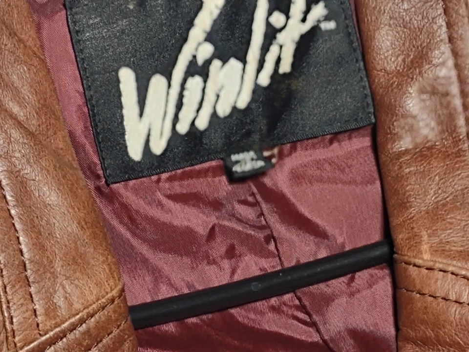 Abrigo de cuero Winlit vintage de mujer totalmente forrado - mediano Foto 3 de 3