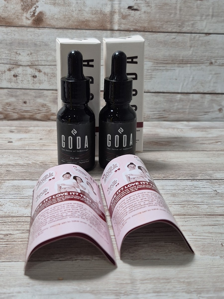 香水(女性用) GODA FOR HER + GODA EXTRAIT DE PARFUM Goda For Her Pheromone Infused Perfume 0.5 fl oz Vegan Lot Of 2