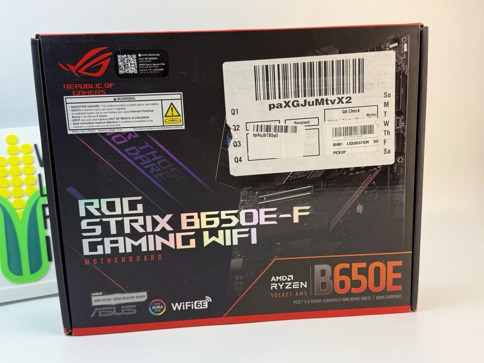 ASUS ROG STRIX B650E-F GAMING WiFi Socket AM5 AMD (LGA 1718) motherboard - Image 4 of 4