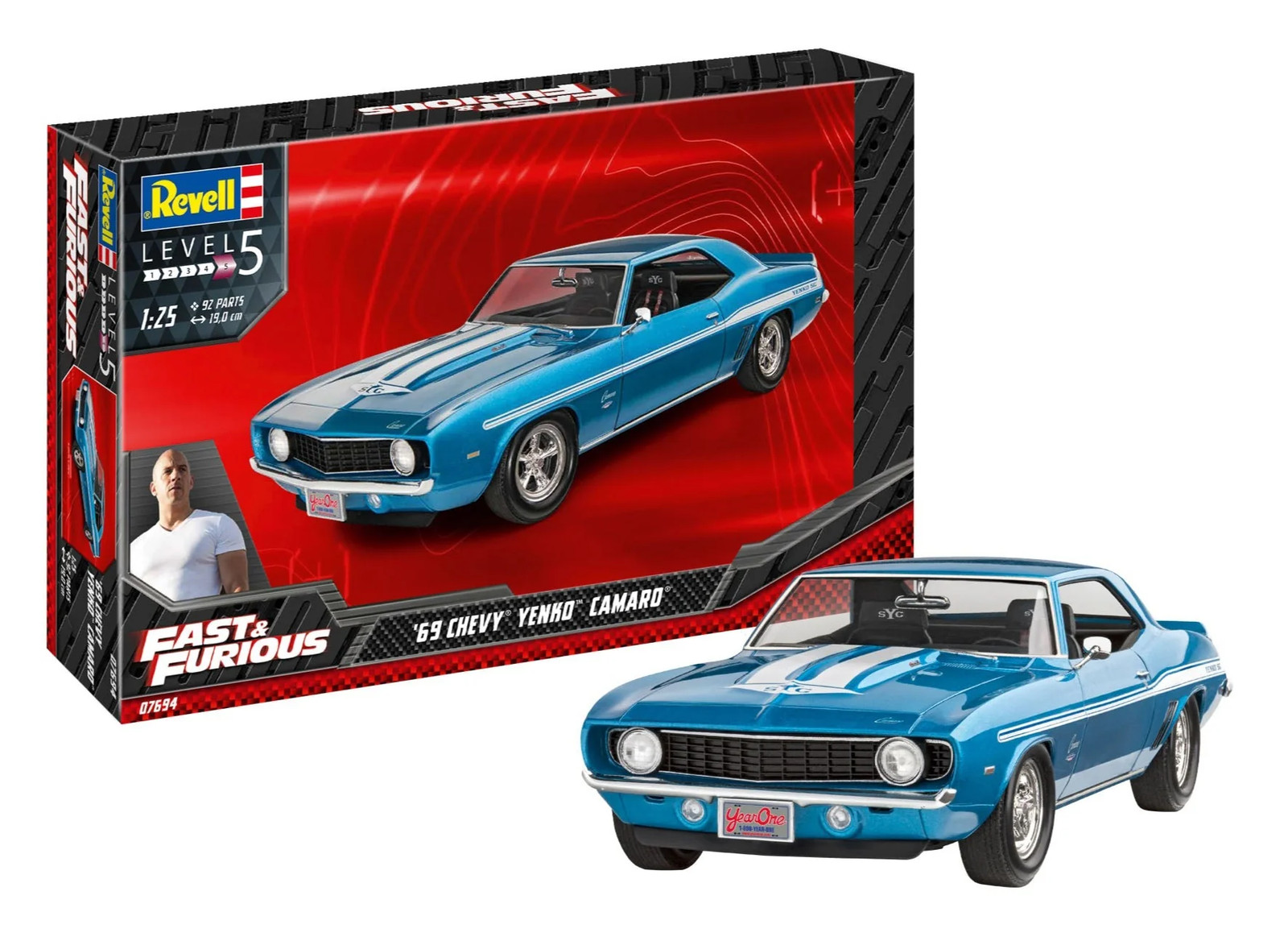Revell 07694 Fast & Furious 1969 Chevy Camaro Yenko (1:25 Scale) Model Kit