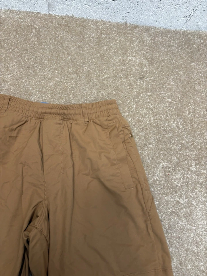 Birdddogs Boom 经典短裤男式中号内置衬里棕褐色卡其色运动 — 第 3/4 张图片