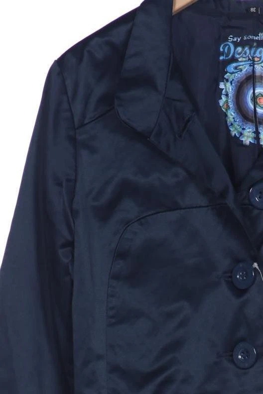 Desigual Mantel Damen Jacke Parka Gr. 38 Baumwolle Marineblau #a3b3kwx