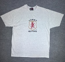 VTG Tommy Hilfiger Spellout Crest Embroidered T-Shirt 90s Retro Preppy XL
