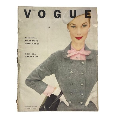 Vogue Magazine February 15, 1952 Janet Randy by Clifford Coffin GD Interior