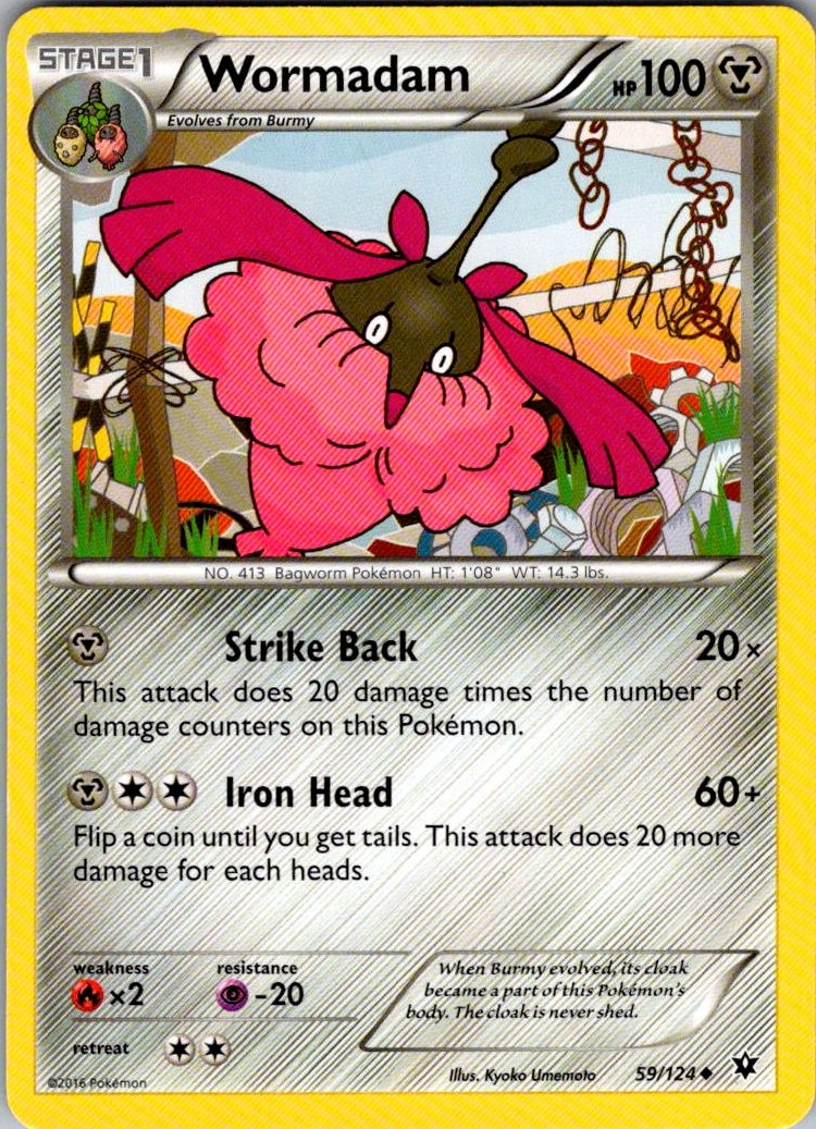 Wormadam Fates Collide 59/124 Uncommon Pokemon Near Mint