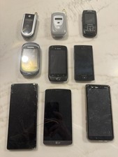 Samsung/LG Mixed Lot Smartphones And Flip Phones for Parts/Repair- Lot Of 9