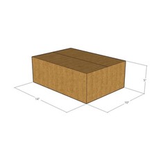 75 14x10x5 Kraft Brown Corrugated Shipping Boxes 32 ECT Single-Wall New