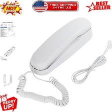 Stylish Wall-Mount Corded Phone with Redial Function - Perfect for Homes