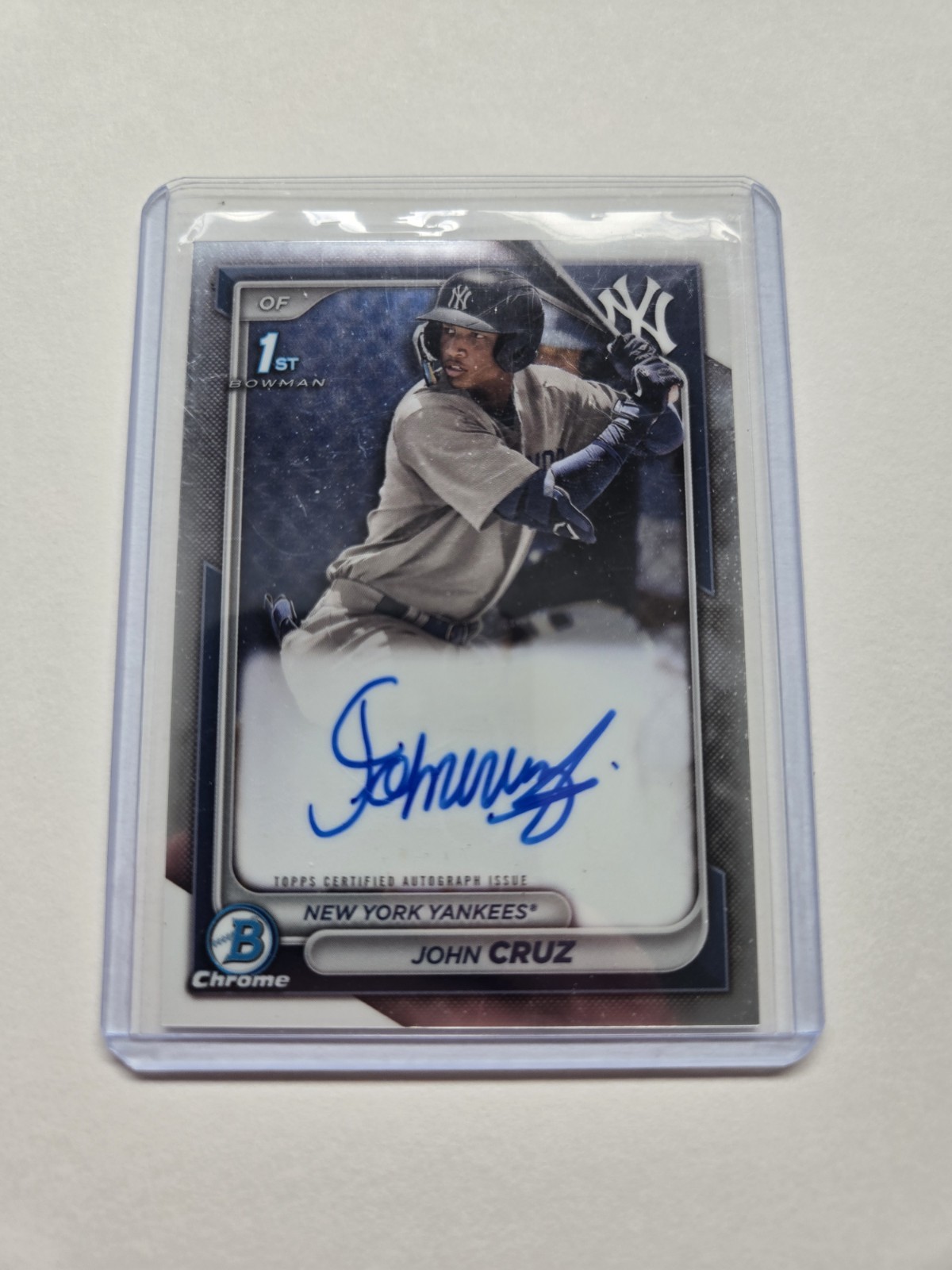 2024 Bowman John Cruz Chrome Auto 1st #CPA-JCZ Yankees