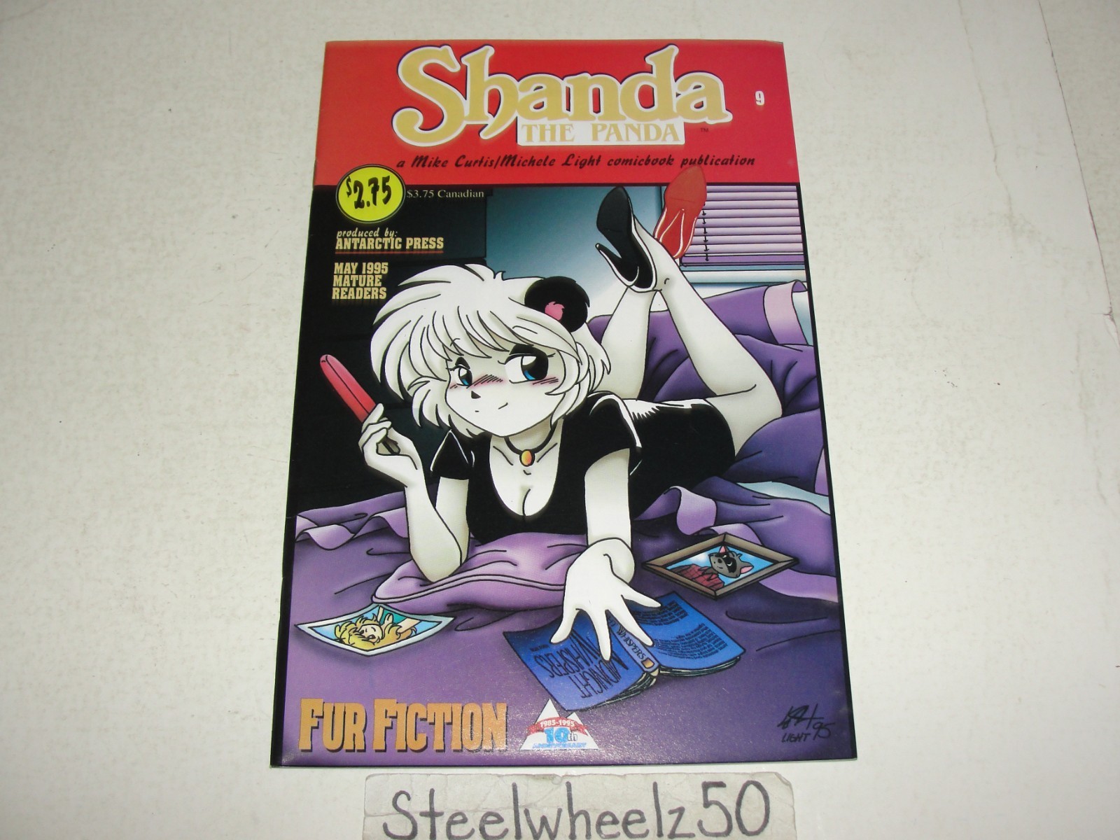 Shanda The Panda #9 Comic 1994 Antarctic Press Fur Fiction Pulp Fiction Homage