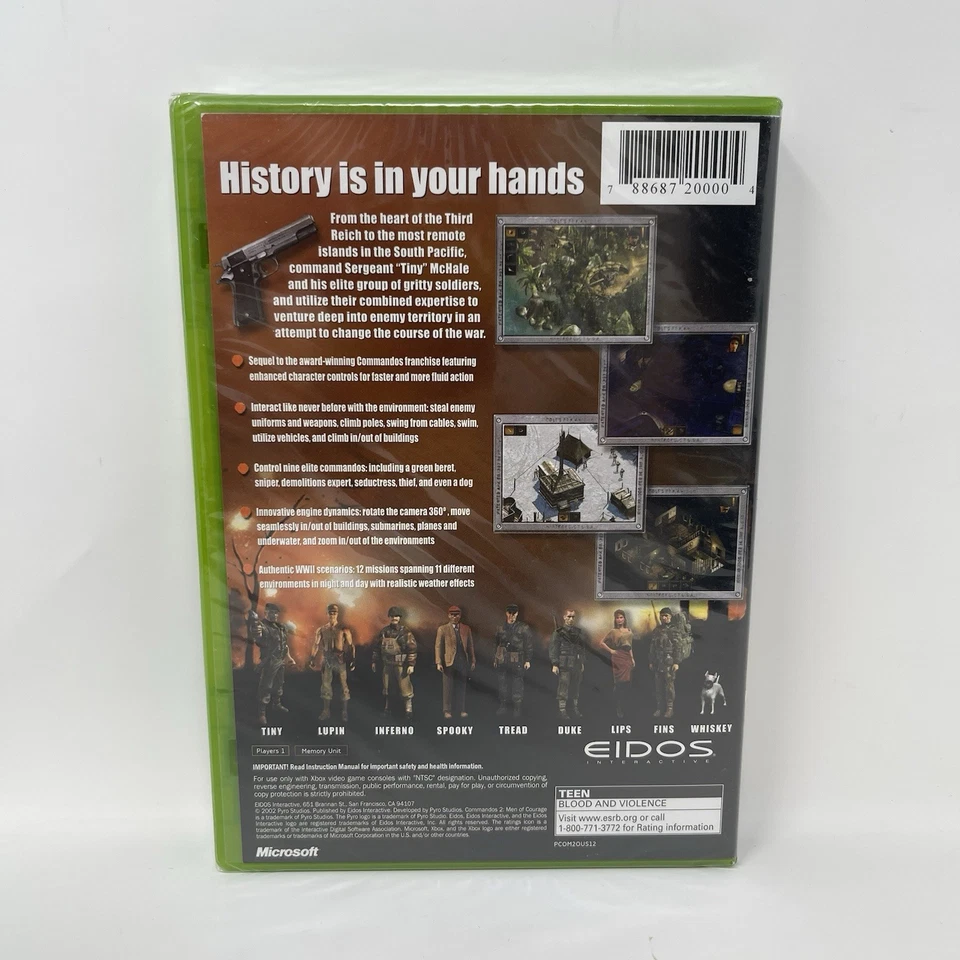 *READ* New! (Torn Seal) Commandos 2: Men of Courage Microsoft Xbox Original - Image 2 of 4