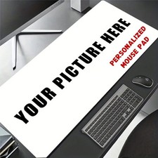Custom Photo Personalized Gaming Mouse Pad - Non-Slip Surface with Text Logo ↗