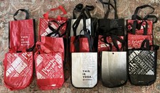 Mixed Lot of 14 Red White and Black Lululemon Reusable Shopping Tote Bags